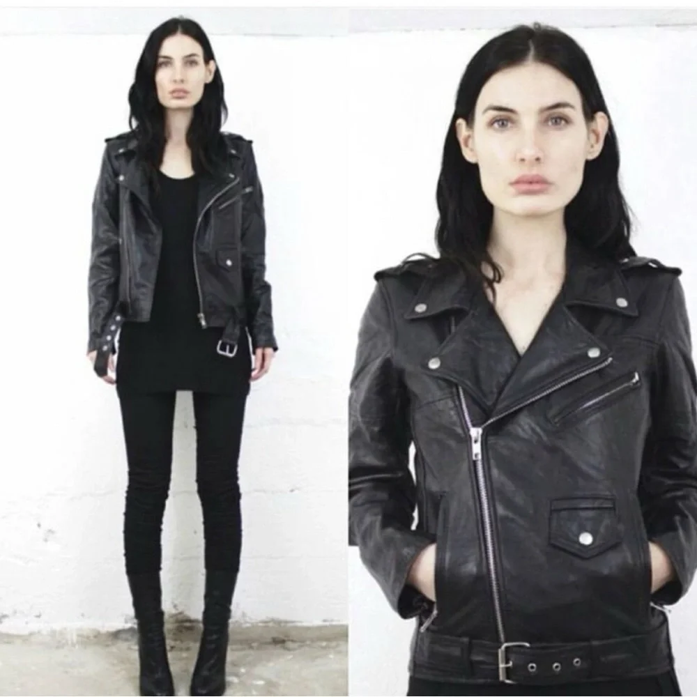 Deadwood Depeche Mode Leather Jacket size 44 (size 12/XXL). - Picture 6 of 8